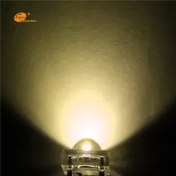 100 шт. теплый белый светодиод 5 мм Пиранья супер поток светодиодов 4 pin купол Широкий формат супер яркий свет лампы для автомобиль свет