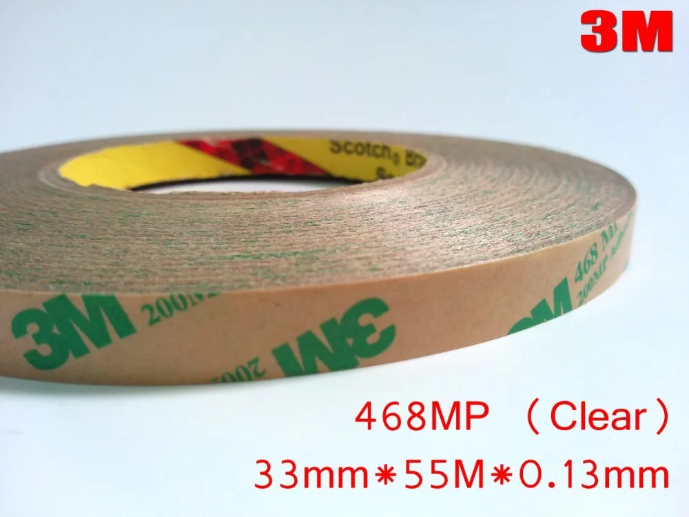 3M 468MP 200MP, 1x 33mm*55M*0.13mm, Strong Adhesion, Double Sided