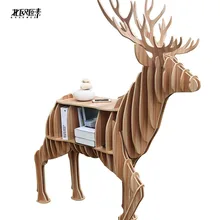 Deer Desgin Wooden Bookcase For Decoration Lovers