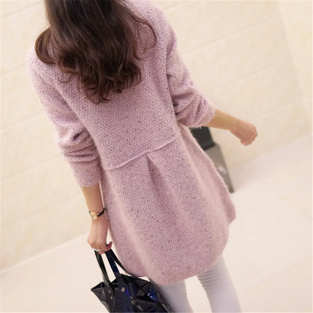 Sweaters Long Coat Cardigan Women Sweater 2019 Spring Autumn Knitted Jacket and Coats Fashion Crochet Tops Female Clothes Black