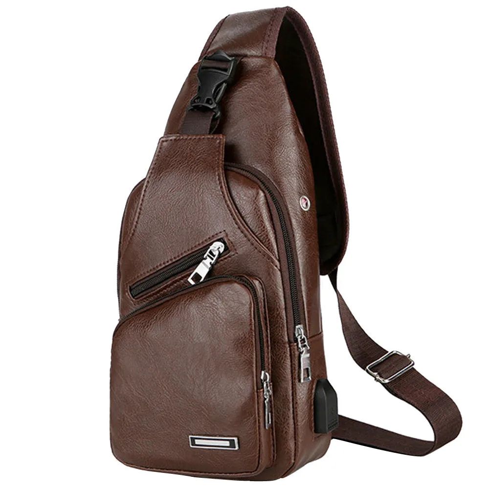 Брендовые топовые мужские нагрудные сумки с USB отверстием для портативной зарядки, повседневная спортивная сумка через плечо, нагрудная сумка, женская сумка, Sac A основной#25
