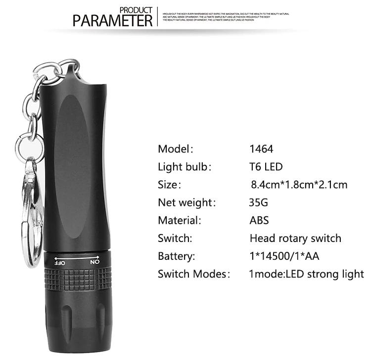 3800Lumens MINI Super bright LED Flashlight lamp T6 LED Torch Powered by AA/14500 battery use for outdoor camping