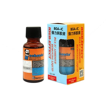 

MECHANIC BGA IC Demolition Glue Cleaner 20ml Phone Adhesive Remove Liquid For Motherboard PCB Circuit Board Clean Liquid