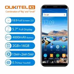 Oukitel K5 мобильный телефон, Android 4G LTE, 2 ГБ ОЗУ 16 ГБ ПЗУ