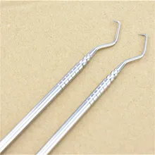 1 шт. двойные концы стоматолога зубы чистая гигиена проводник зонд крюк выбрать из нержавеющей стали стоматологический инструмент продукты