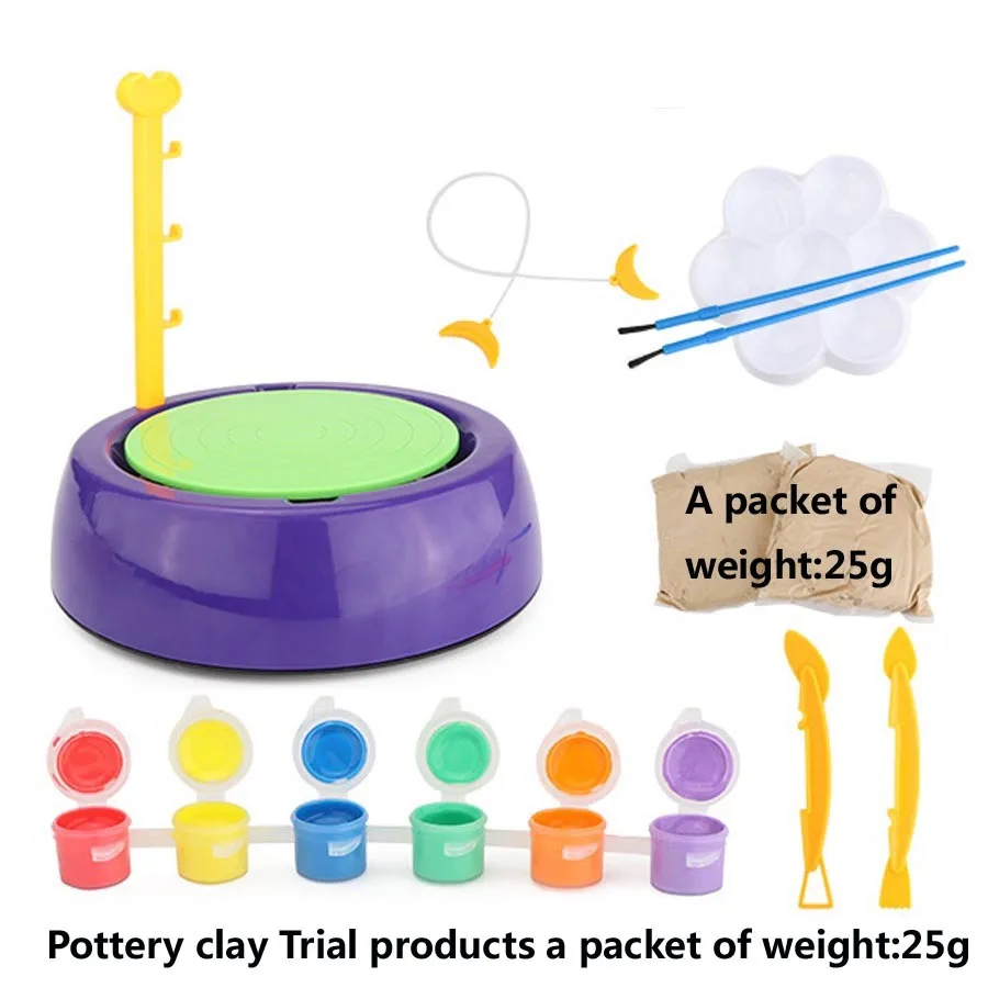 Мини DIY ручной работы керамическая гончарная машина дети ремесло электрические игрушки детские гончарные колеса ремесла Обучающие