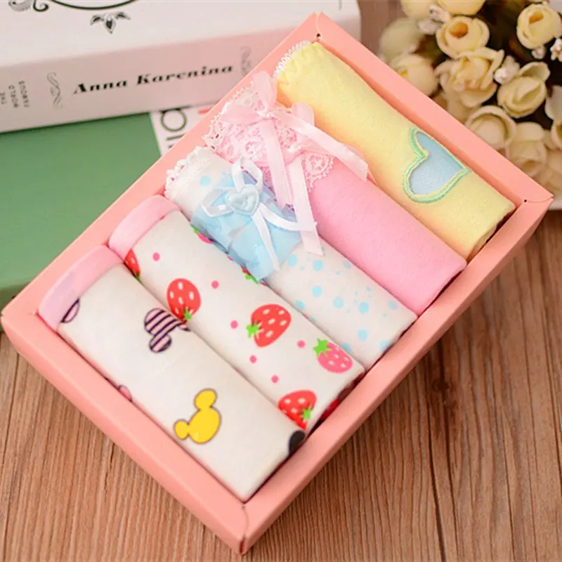 Buy 5 Pcs Women's Underwear Bow Briefs Panties Gift