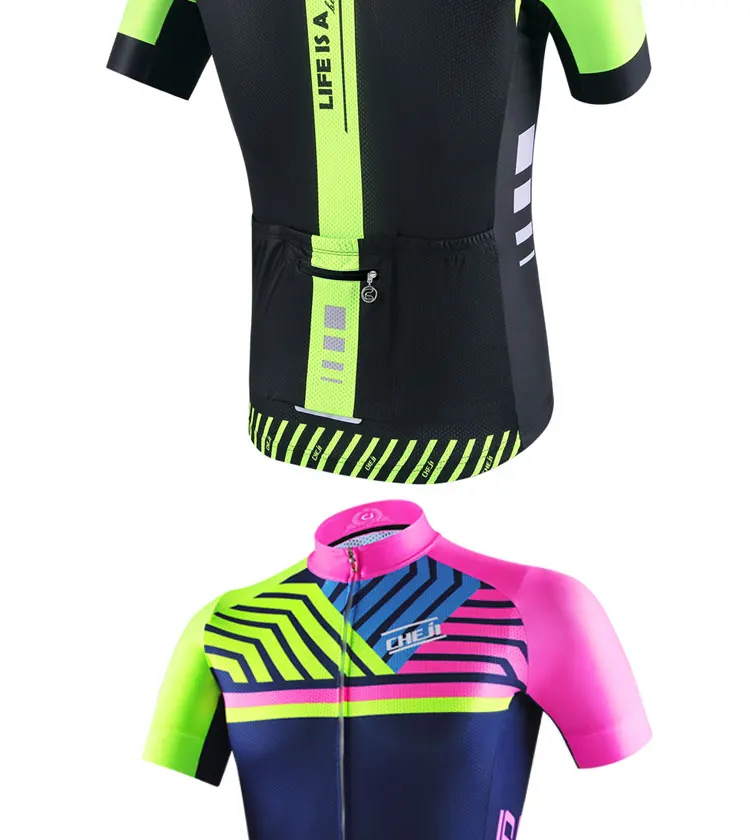 Mens-Cycling-Clothing-Bike-Jerseyes--Black-Green-Color---Custom-Maillot-de-cyclisme_06