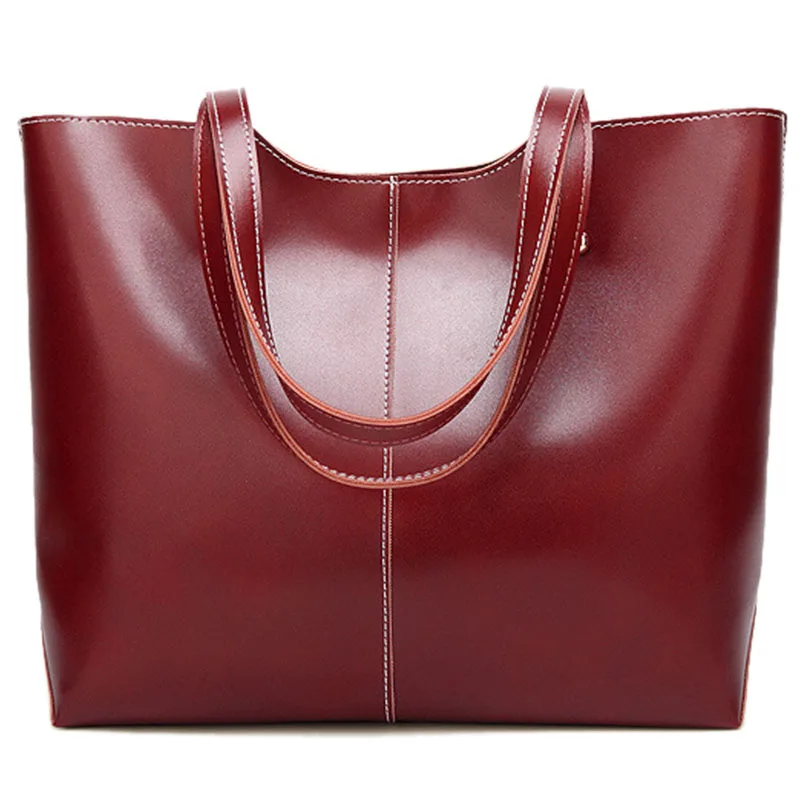 LJL-женская сумка большая вместительность женская сумка на плечо классические повседневные сумки-шопперы для женщин - Цвет: Red