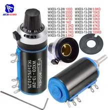 WXD3-13-2W проволочный потенциометр сопротивление 100R 470R 1 K 4,7 K 6,8 K 10 K 22 K 47 K 100KΩ Ом 10 превращает линейный роторный потенциометр