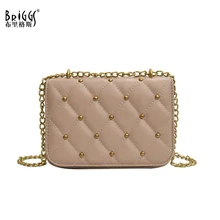 BRIGGS Fashion Small Women Messenger Bag with Chain Quality Leather Female Shoulder Bags Casual Flap Bag Ladies Crossbody Bag BRIGGS Fashion Small Women Messenger Bag with Chain Quality Leather Female Shoulder Bags Casual Flap Bag Ladies Crossbody Bag