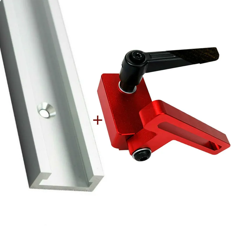 

1Set Miter Track Stop and Aluminium Alloy T-tracks Slot Miter Track Jig Fixture T-Slot Woodworking Tool DIY Manual