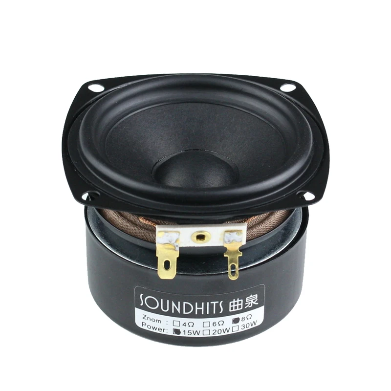

2PCS New Soundhits SQ301S 3inch Full Frequency Speaker Driver Unit Mixed Paper Cone Magnetism Shielded 4/8ohm 15W Square Version