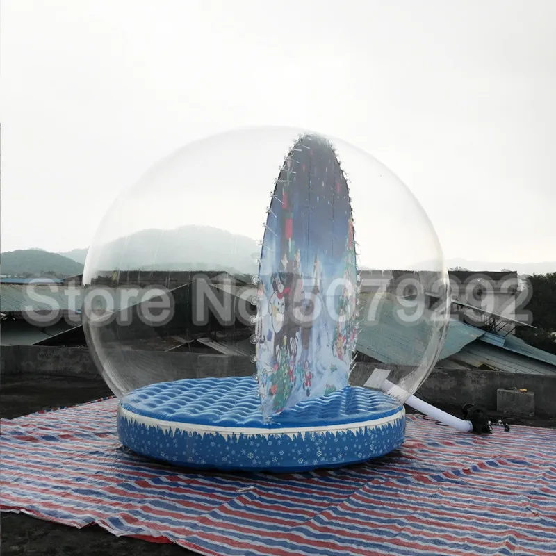 Christamas Hot Sale Inflatable Snow Globe 3M Dia Beautiful Inflatable Bubble Globe For Outdoor Advertising Photo Booth Clear