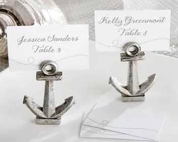 

10 unids lot of wedding gift anchor seating creative name card holder with card game accessories
