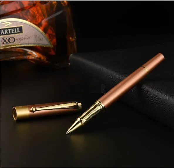 Высококачественная Роскошная металлическая ручка с роликами, черная простая гелевая ручка, деловая подарочная ручка, рекламная ручка, лучший подарок на день рождения - Цвет: Смешанный цвет