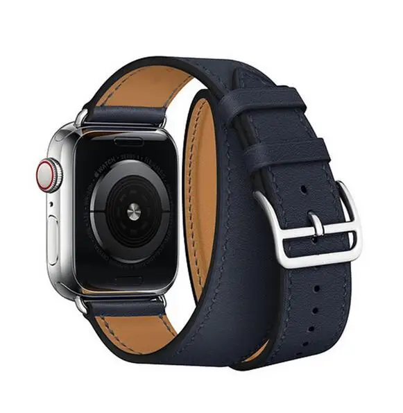 Кожаный ремешок для apple watch Hermes Double Tour band 44 мм 40 мм 42 мм 38 мм ремешок для часов iwatch series 5 4 3 2 1