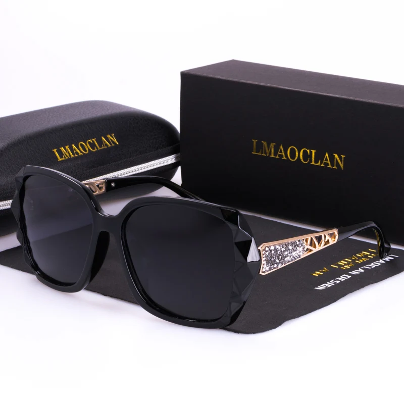 

Polarized Sunglasses Vintage Women Luxury Brand Designer Shades Eyewear Accessories Oversized Ladies Driving Sun Glasses