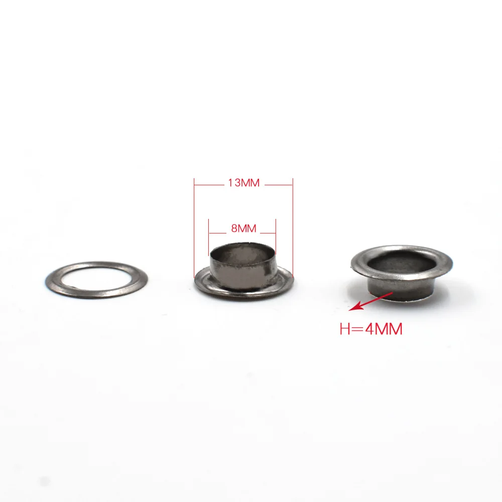 200 SETS 8 MM Eyelets Metal Hole Ventilation Black Snap-Fastener Canopy Cloth Rope Holes Rivet Buckle eyelet grommet ring eyelet grommet ring kit eyelet grommet dies metal eyelet buttons