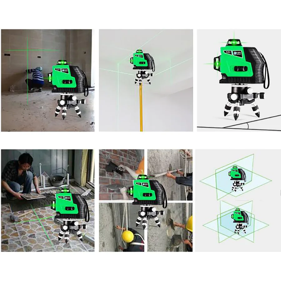 Лидер продаж Высокая производительность 360 горизонтальный красных линий зелеными линиями 3D 12 линий лазерный уровень само-выравнивающий инструмент авто резьбы