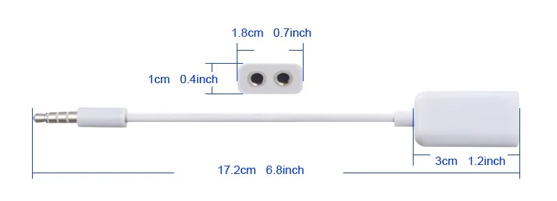 3,5 мм 1 штекер 2 женский порт аудио стерео разъем для наушников сплиттер кабель адаптер для Blackview E7, A8 Max, R7, A5, A8 наушники