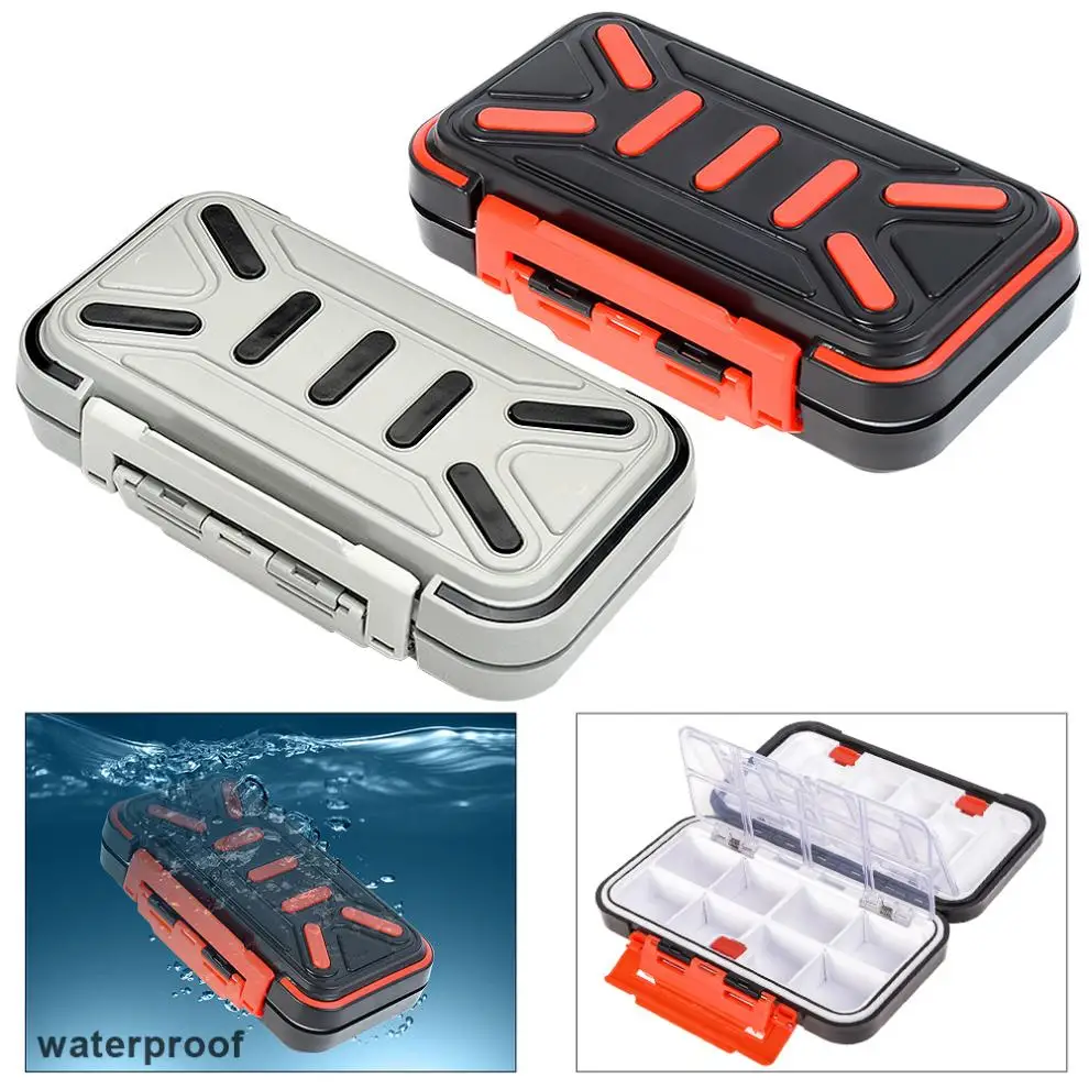 

Fishing Tackle Box Double layer Waterproof 16/24 Compartments Lures Hooks Accessories Storage Box