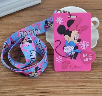 

10 pcs mickey minnie stitch Neck Strap Neck Strap Lanyards Card Holders Bank Neck Strap Card Bus ID Holders Rope Key Chain