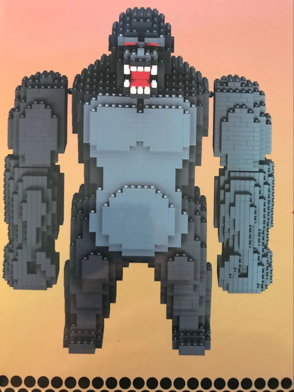 Микро кубики Мультяшные строительные игрушки Модель King Kong аниме фигурка на