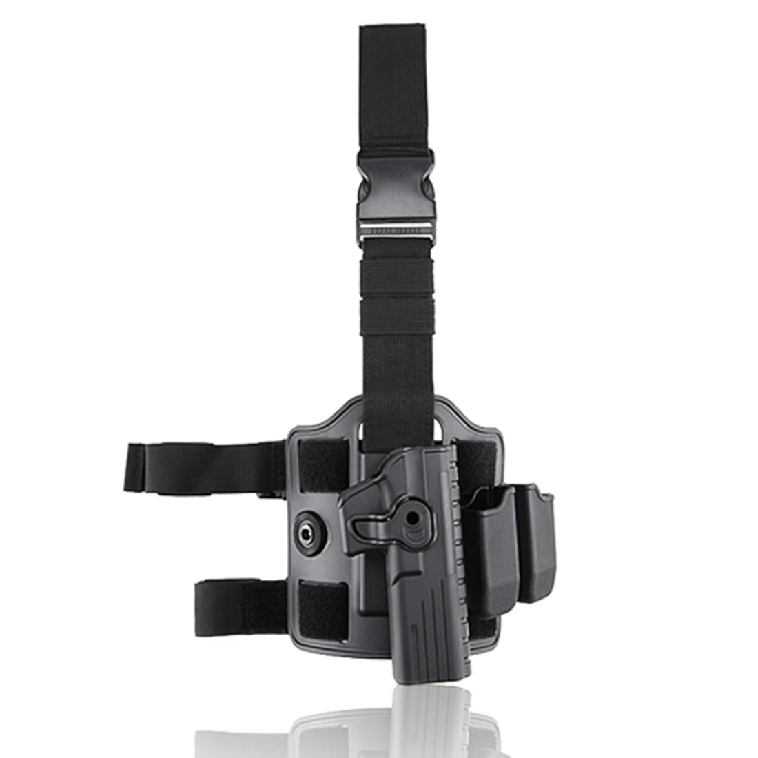 Amomax Регулируемая тактическая кобура для Glock 34 и реплика-Правша Черный(стандарт только с поясной пластиной, нет другого