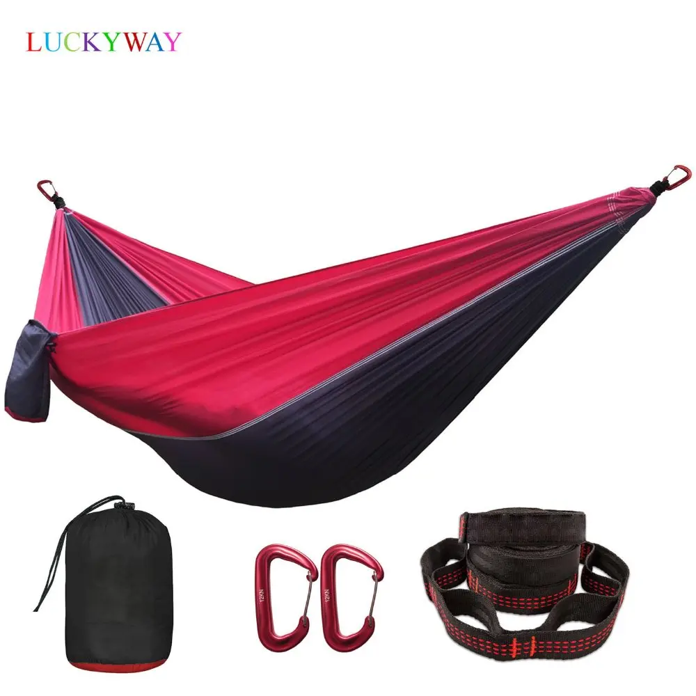 

2019 Dropshipping Lightweight Nylon Parachute Hammock Camping Garden Hamac Double Person Hamak for camping outdoor furniture