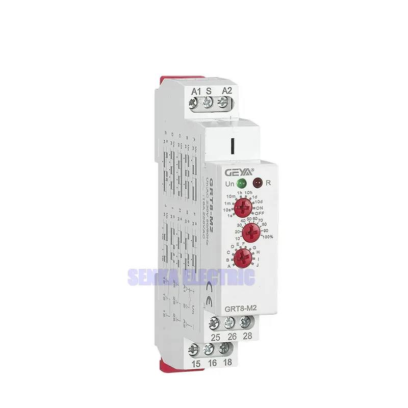 3 Knobs Multi Function Din Rail Auto Timer Relays AC DC 12V 24V 220V DPDT Control