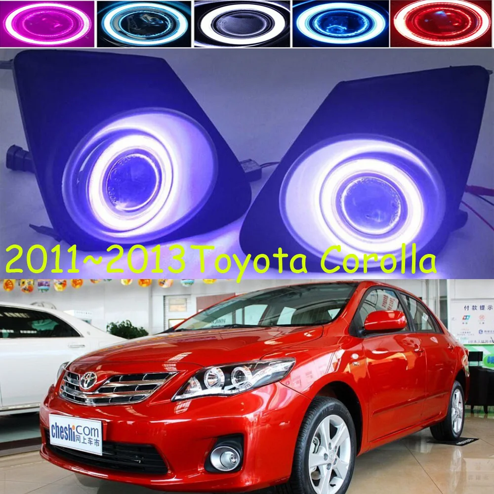 Car styling,Corolla fog lamp,20112013,chrome,LED,Free ship!2pcs