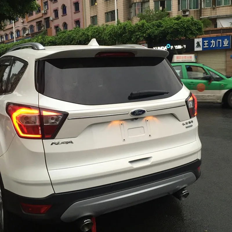 

Car ABS Plastic Unpainted Color Rear Trunk Boot Tail Wing Lip Spoiler For Ford Escape Kuga 2013 2014 2015 2016 2017