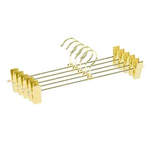 Hangerlink Gold Metal Heavy Duty Pants Skirt Slack Hangers, Trousers Hanger with Clips Hanger Rack Swivel Hook (12pcs/Lot) Hangerlink Gold Metal Heavy Duty Pants Skirt Slack Hangers, Trousers Hanger with Clips Hanger Rack Swivel Hook (12pcs/Lot)
