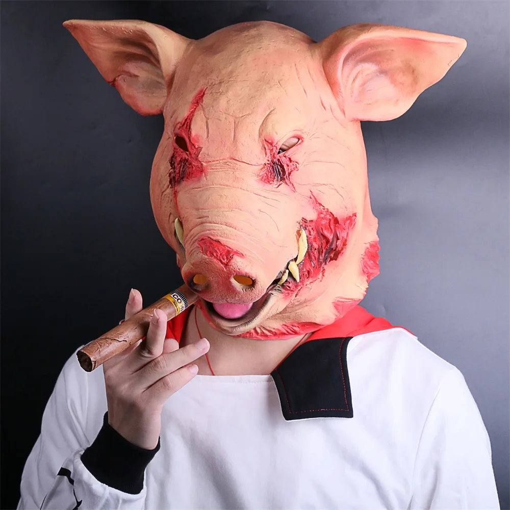 Durable Pig Mask Terror Masquerade Pig Masks Halloween Party Accessory Props New (6)