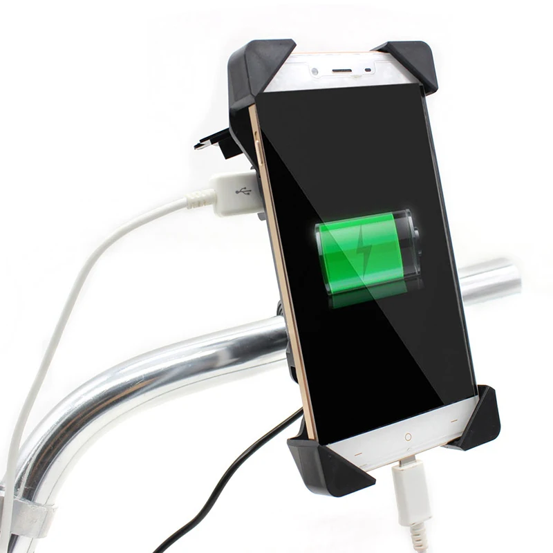 Новые мотоциклетные держатель телефона с USB Зарядное устройство мобильного для