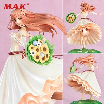 

24cm Japanese PVC Anime Figure Spice and Wolf Holo Marry Wedding Dress Version Anime Action Figure Toys Doll Christmas Gift