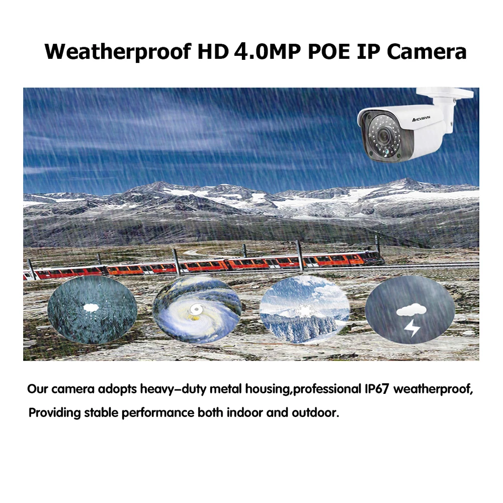H.265 16CH 4K 5MP CCTV система безопасности 5MP HD POE NVR комплект 4.0MP пуля наружная POE IP камера P2P ONVIF комплект видеонаблюдения