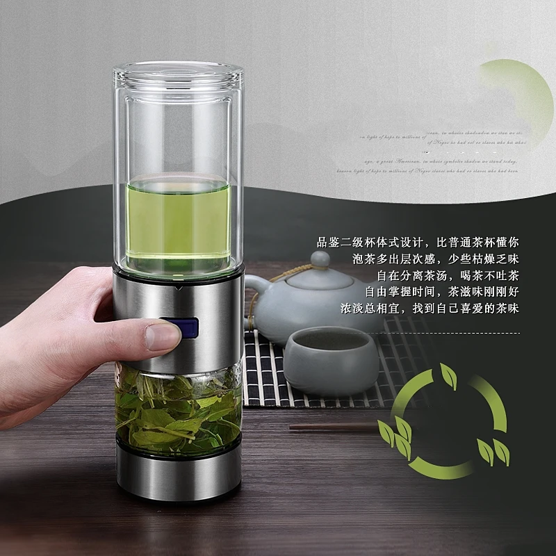 KAIXIFEI XXXml моя стеклянная Герметичная Бутылка Для Воды чая поилка с веревкой и нержавеющей стали заварка чая портативный стакан