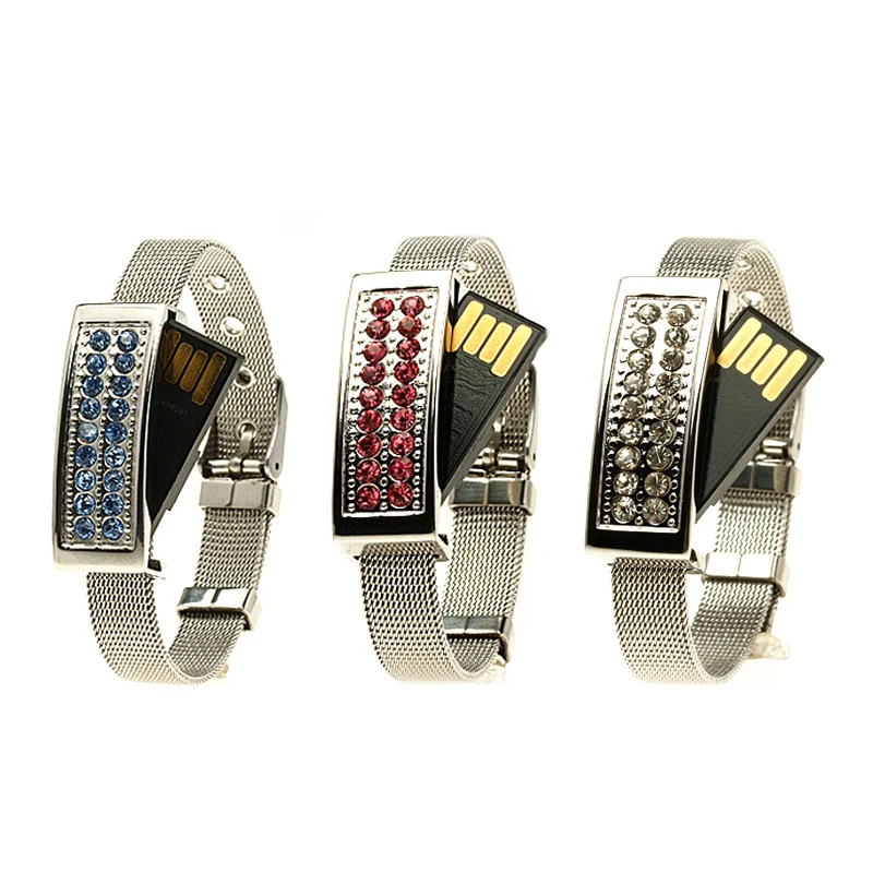 

Garunk Crystal Bracelet pendrive 4g Pen Drive 8G 16G usb flash drive 32G pendrive Jewelry Flash USB Memory Stick Disk Key Gift