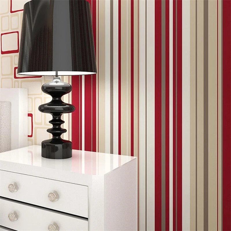 Simple and clean modern wallpaper Nordic style papel de parede living room study bedroom purple red vertical stripes wall paper Simple and clean modern wallpaper Nordic style papel de parede living room study bedroom purple red vertical stripes wall paper