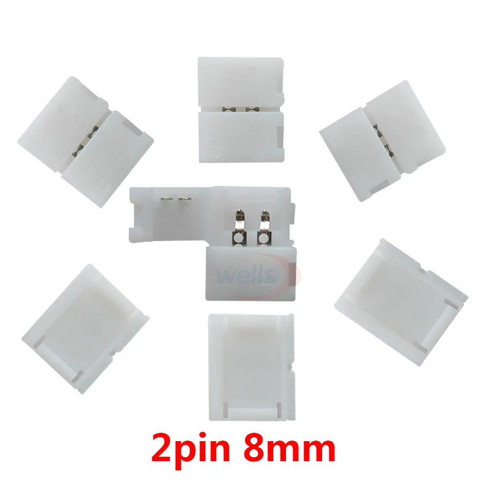 buy LED L Shape T Shape +Shape 2 3 4 5pin 8mm 10mm 12mm LED Strip lightsConnector For connecting corner right angle RGB 5050 WS 2812