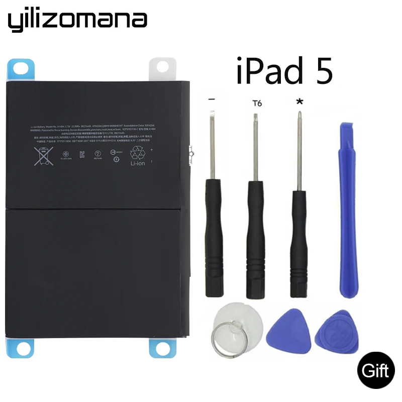 New 8827mAh Li-ion Internal Battery Replacement for ipad 5 Air A1484 A1474 1475 with Free Repair Tools