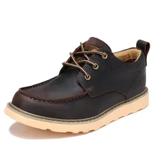 Новые мужские ботинки повседневные ботинки из натуральной кожи мужские модные ботинки на резиновой подошве в стиле ретро. С прямоугольным каблуком; zapatos casuales