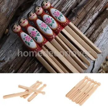

10pcs Natural Wooden Dolly Pegs Wood Vintage Clothespin Doll Party Craft Handmade DIY Printed Funny Toys