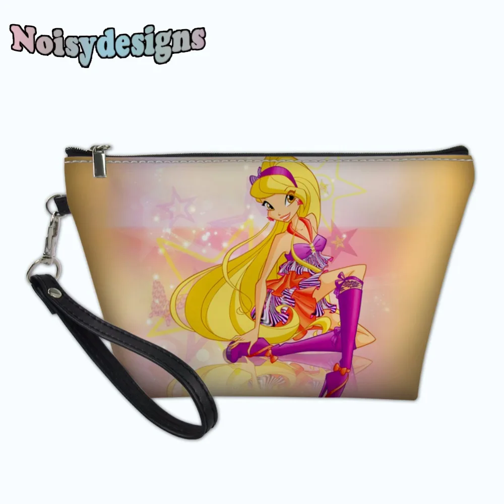 

Portable Make up Women Makeup Organizer Bag Girls Winx Club Print Cosmetic Bag Toiletry Travel Kits Storage Bag Pen Bags