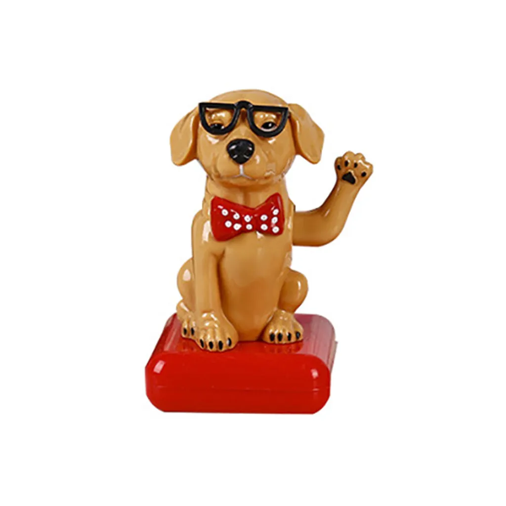 WUPP украшения кукла на солнечной батарейке собака новая горячая распродажа на солнечной энергии Танцующая качающаяся анимированная Танцующая игрушка украшение для подоконника Новинка 9523