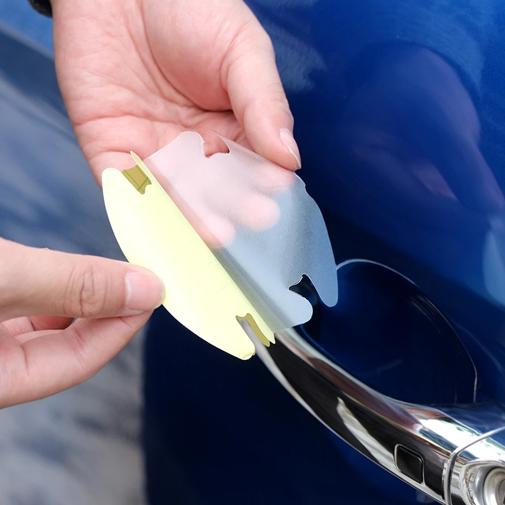 

4pcs Universal Invisible Car Door Handle Scratches Automobile Shakes Protective Vinyl Protector Films Car Handle Protection