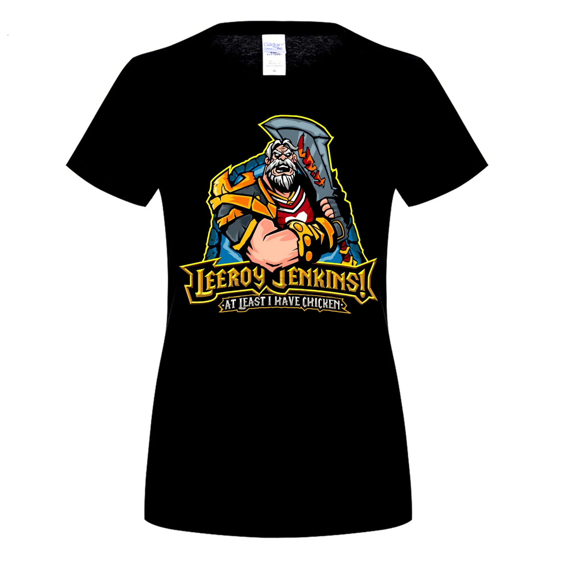 Модная хлопковая футболка World of Warcraft Leeroy Jenkin|Футболки| |