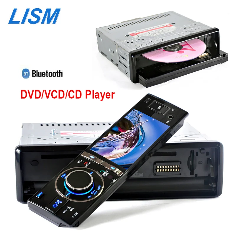 

LISM 1 din Car Radio Auto DVD VCD CD Player Audio Stereo 12V Bluetooth 3'' MP5 player Handsfree Call Reversing Image Autoradio